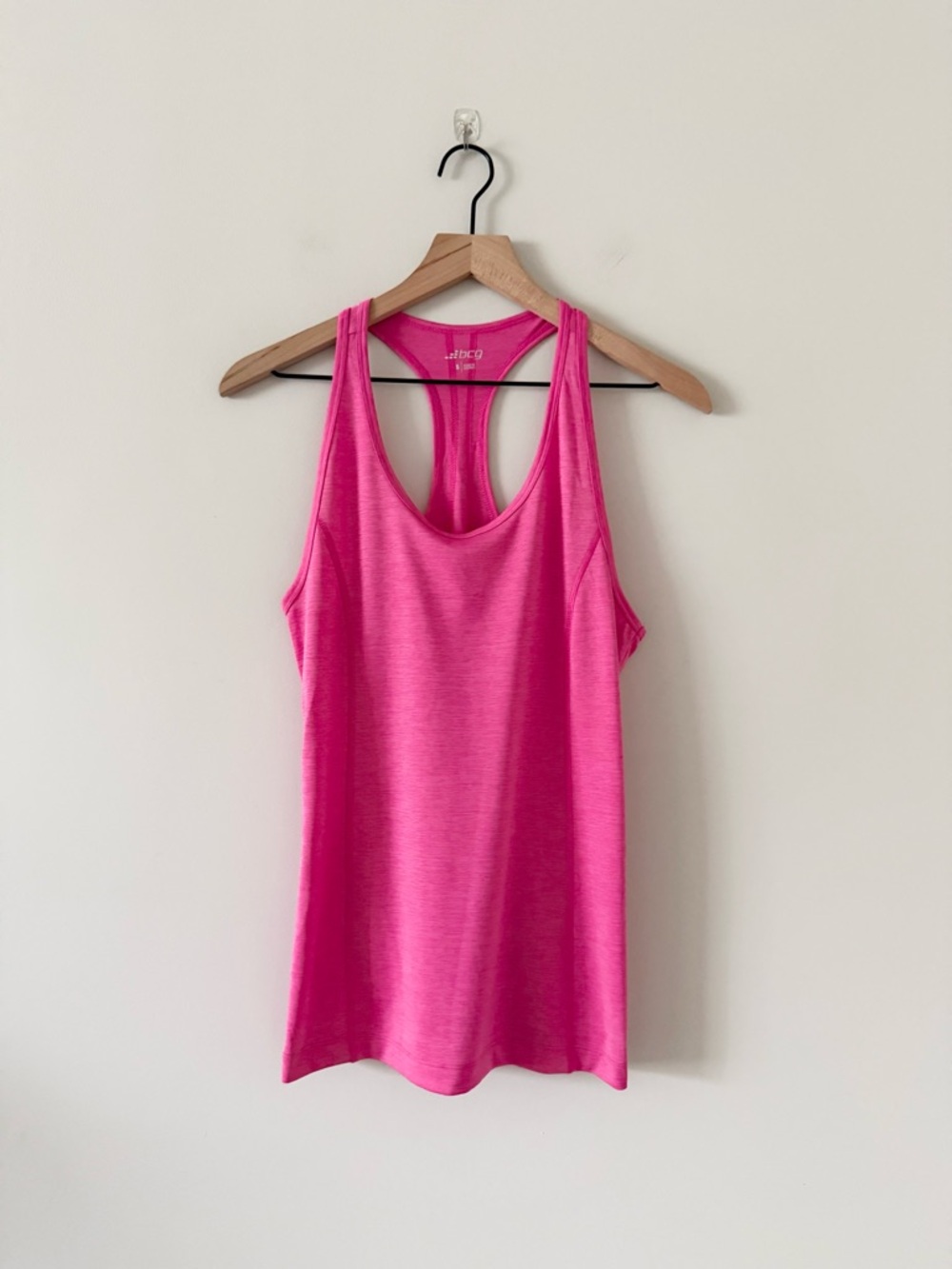 BCG Athletic Pink Racerback Tank Top Size S